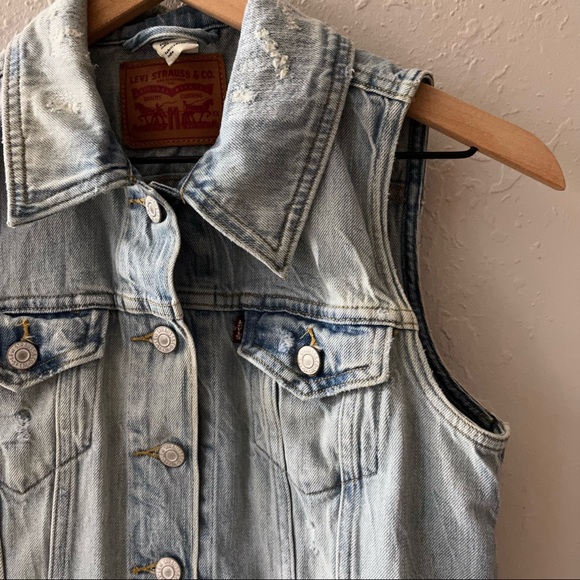 Levi’s Evil Eye Jacket Denim Vest Blue S - Picture 4 of 12